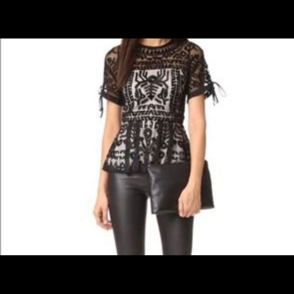 Parker Black Lace Top